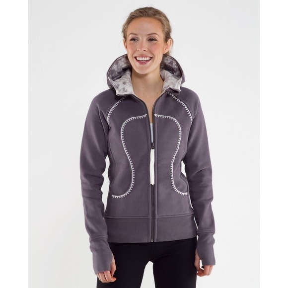 Lululemon Scuba Hoodie size 8 Special Edition Travel Pillow Snowy Owl Print - Picture 1 of 12